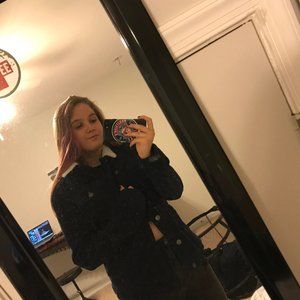 Navy Blue Corduroy Sherpa Jacket